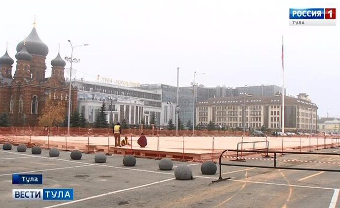 Туляки смогут поиграть в хоккей на главной площади города