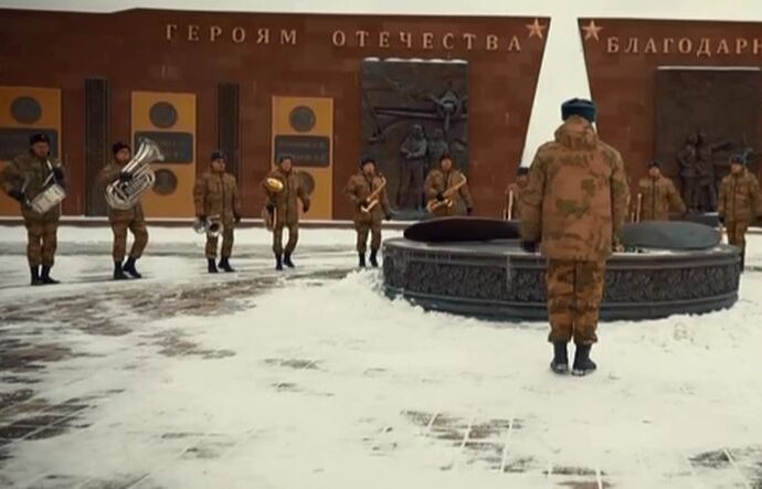 Тульские росгвардейцы на морозе спели «Катюшу»