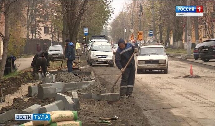 В Туле спешат завершить запланированные дорожные работы