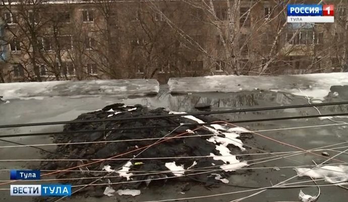 В Туле массово протекли кровли