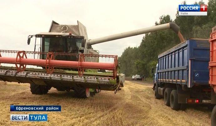 Ефремовская «Родина» в числе первых начала битву за урожай