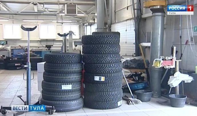 Тульские автомобилисты заторопились на шиномонтаж