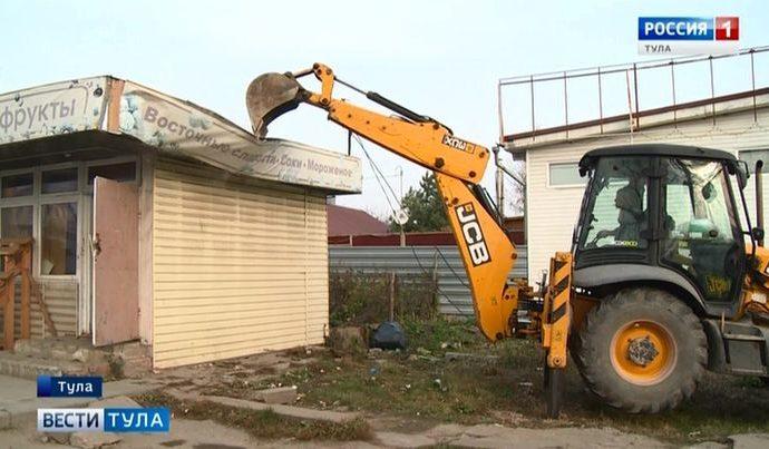 В Туле снесли палатку, незаконно проработавшую 6 лет