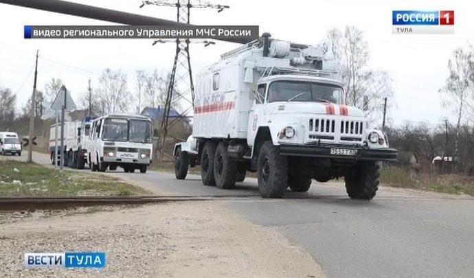 В Тульской области прошли масштабные учения спасателей