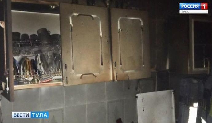 Пожилая тулячка пострадала при пожаре