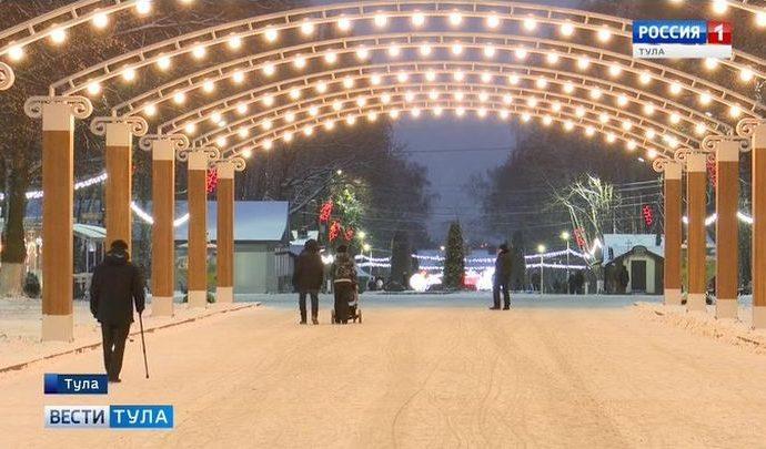 Тульские парки преобразились к новогодним праздникам