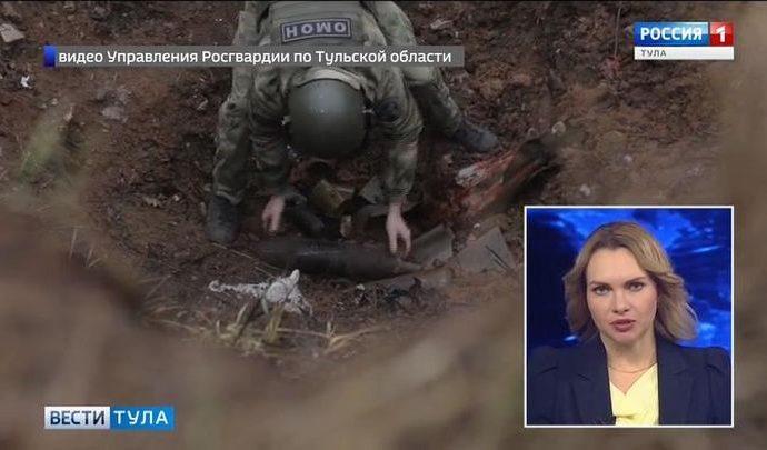 В Ефремове рабочие нашли на стройке боевой снаряд