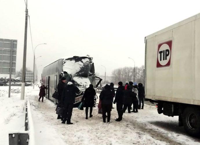 ДТП на трассе М-4 «Дон» в Венёвском районе Тульской области 11 января 2020 года