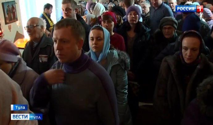 Первая за 90 лет литургия отслужена в храме Георгия Победоносца в Туле