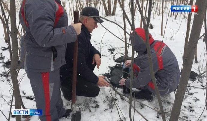 Незаконный слив отходов выявлен в Новомосковске