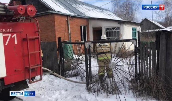 В Богородицком районе при пожаре погиб пенсионер