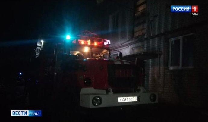 При пожаре в Киреевском районе пострадал человек
