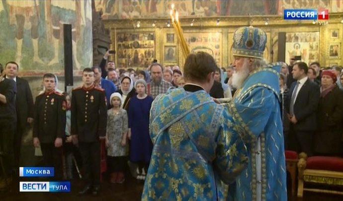 Тульская делегация посетила Патриаршее богослужение в Успенском соборе Московского кремля