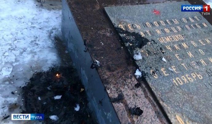В Северо-Задонске осквернён воинский мемориал