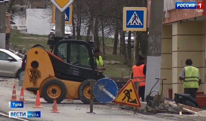 В Туле ремонт дорог ведется  во всех округах