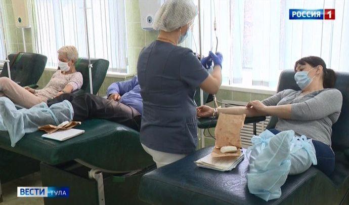 В Тульской области уменьшилось количество желающих сдать кровь