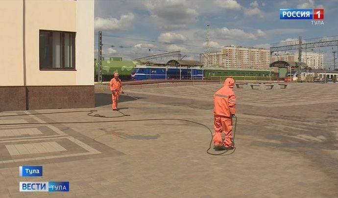 Московский вокзал Тулы прошел полную санобработку