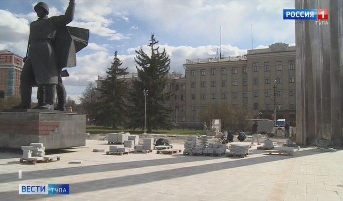 На главном мемориале Тулы кипят ремонтные работы