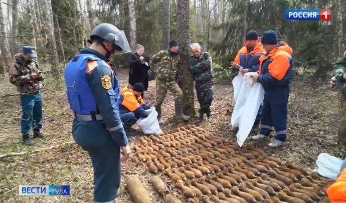 Поисковики обнаружили в Арсеньевском районе схрон боеприпасов времен Великой Отечественной