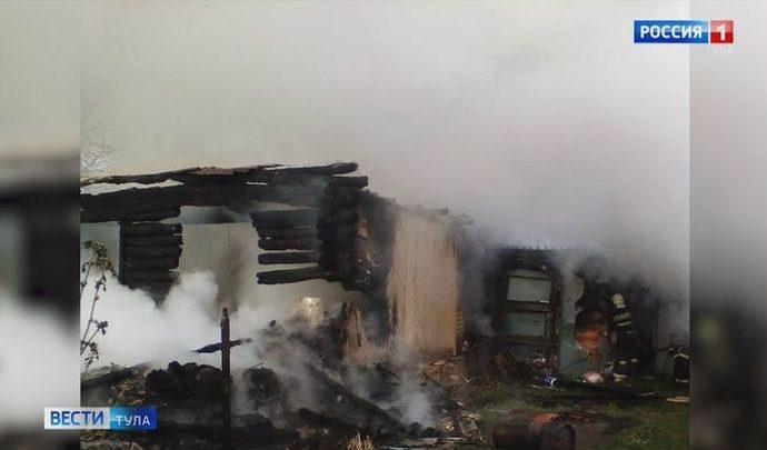 В Веневском районе женщина пострадала, спасаясь из горящей дачи
