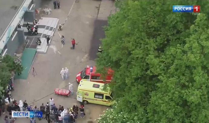 В коронавирусном госпитале на стадионе «Арсенал» прошли учения спасателей