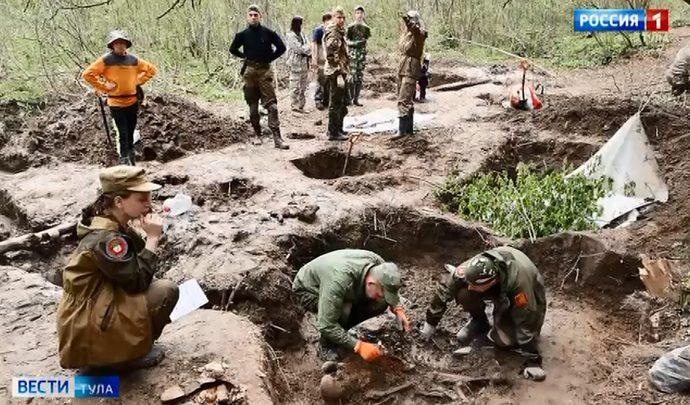 Поисковики обнаружили останки 115 воинов и фрагменты ИЛ-2