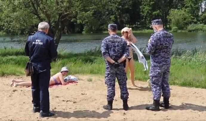 На пляже в Центральном парке Тулы обнаружились нарушители режима