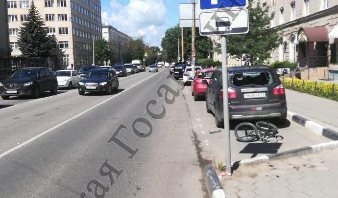 В Туле велосипедист неудачно переехал улицу Болдина