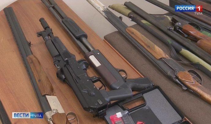 Туляки сдали в Росгвардию 260 единиц оружия, 5000 боеприпасов и 200 граммов пороха