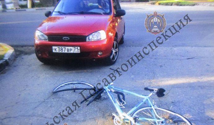 На Первомайской в Туле велосипедист попал под «Калину»