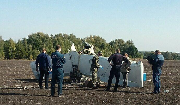 В Тульской области разбился самолёт