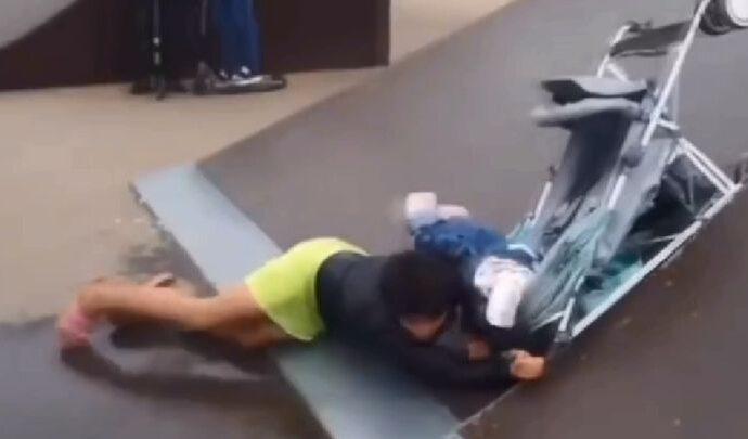 Шокирующее видео: полугодовалого ребёнка «покатали» в скейт-парке