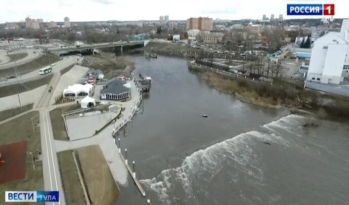 В Туле уровень воды в Упе упал на полметра