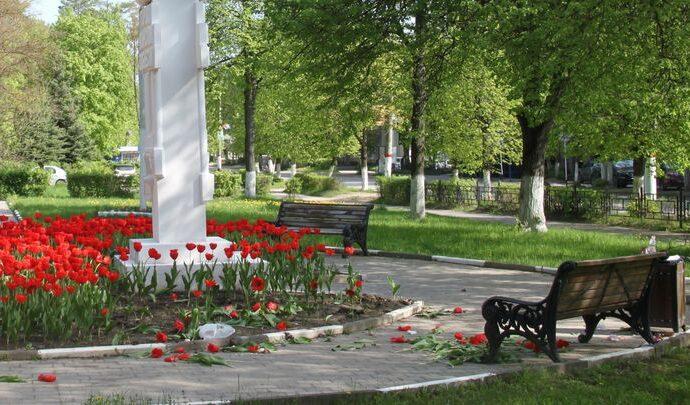 В Алексине вандалы добрались до клумбы у стелы «Город воинской доблести»