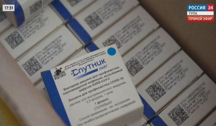 В Тульскую область поступила первая партия однокомпонентной вакцины «Спутник Лайт»