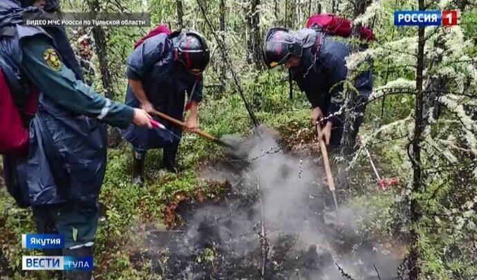 Тульские спасатели без потерь вернулись с огненной войны