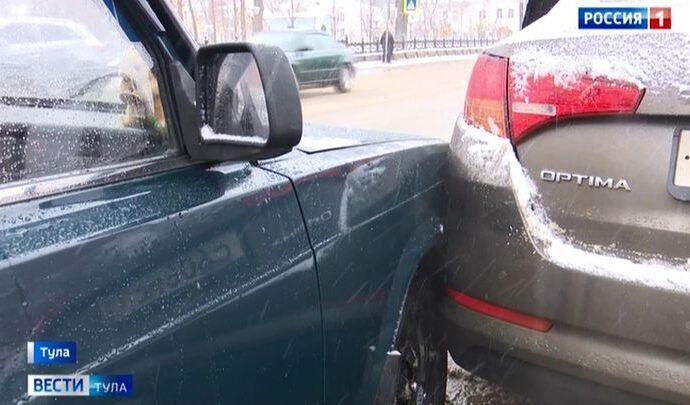 Утро понедельника началось в Туле с множества ДТП