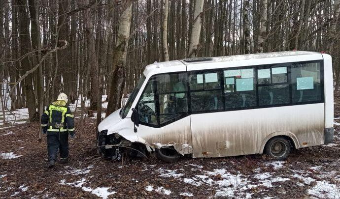 В Северной Мызе пассажирский автобус попал в ДТП. Есть пострадавшие