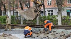 ремонт трамвайных путей