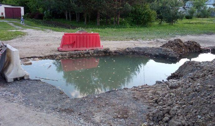 На смену «зыбучим пескам» на Грибоедова в Туле пришла вода