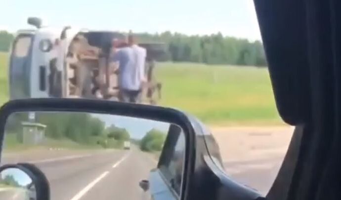 На дороге «Кимовск – Епифань» перевернулась «буханка»