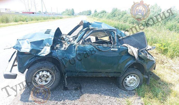 Водителя «Нивы» увезли в больницу после кульбита