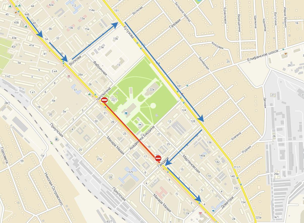9 августа на Металлургов Туле перекроют движение  