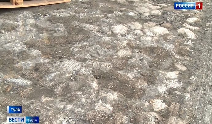 Найденную на Союзной мостовую сохранят под новым асфальтом