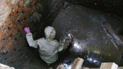 Волонтёры спасли собаку из выгребной ямы в Новомосковске