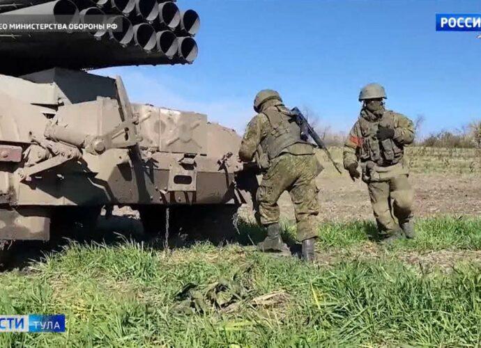 В Минобороны показали, как работают тульские РСЗО «Ураган»