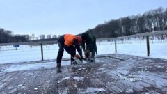 В Центральном парке Тулы приступили к подготовке места для крещенских купаний