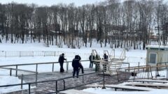 В Центральном парке Тулы приступили к подготовке места для крещенских купаний