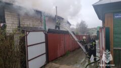 На улице Одоевской в Туле произошёл пожар в частном доме