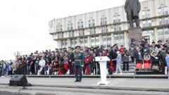 На площади Ленина в Туле состоялся военный парад